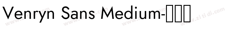 Venryn Sans Medium字体转换